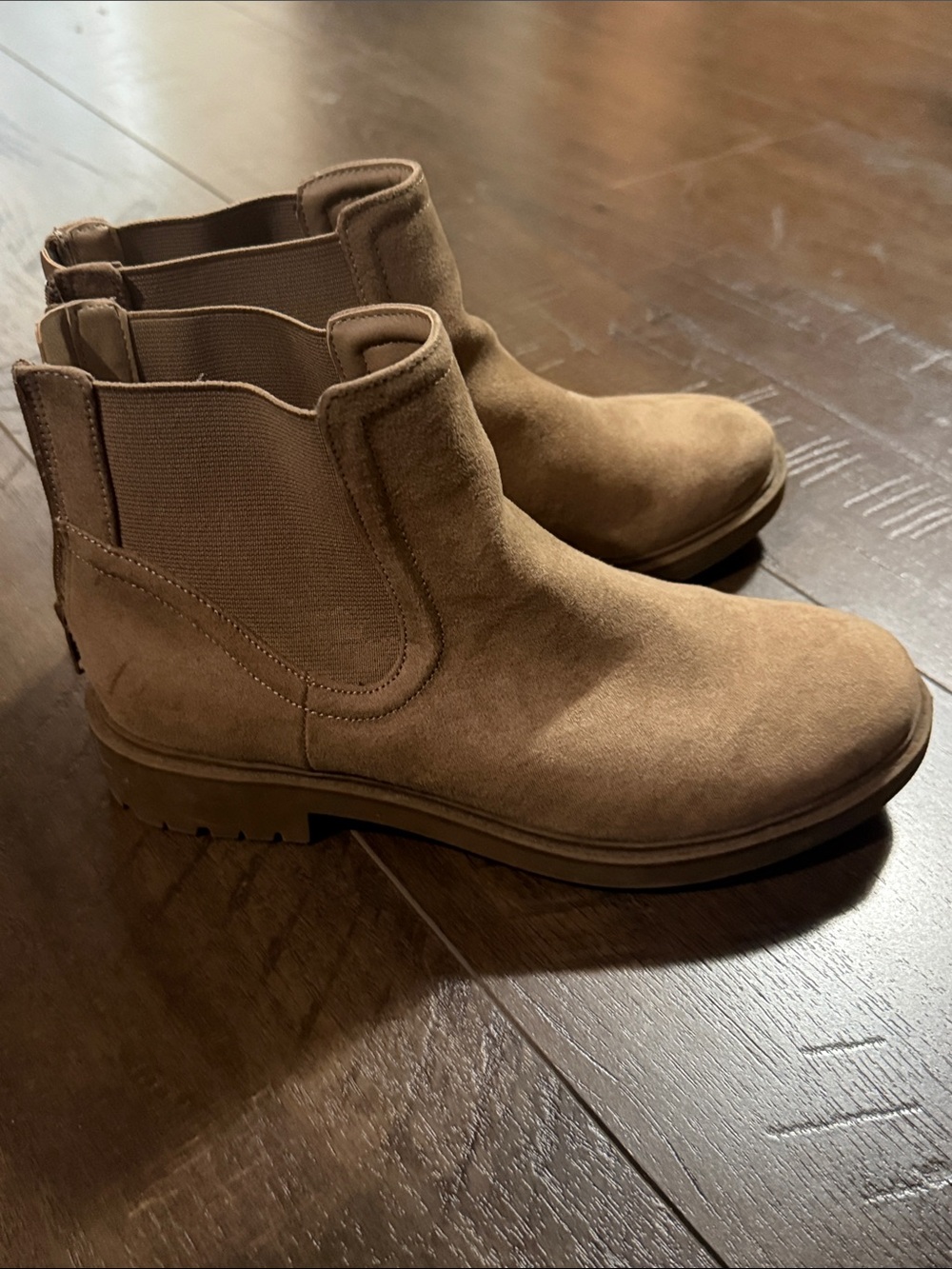 Esprit Tan Suede Chelsea Ankle Boots